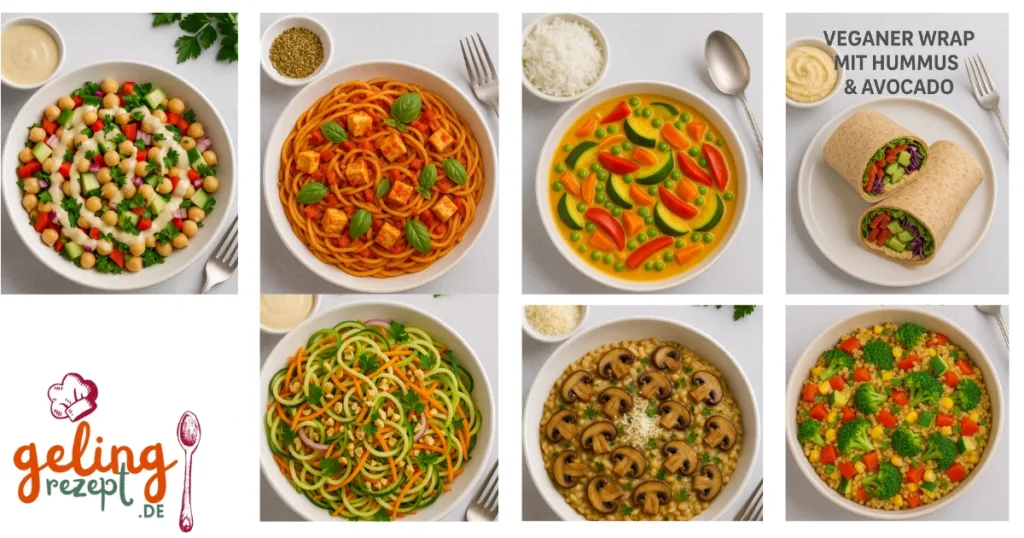 4 schnelle & einfache vegane Mittagessen – Gesunde Rezepte in unter 30 Minuten! 2 verschiedene Vegane, schnelle und einfache Rezepte.