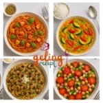 verschiedene vegane, schnelle, gesunde und einfache Rezepte.